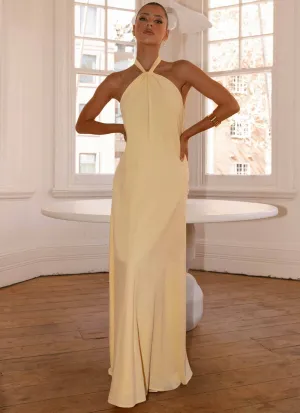 Golden Child Linen Maxi Dress - Yellow
