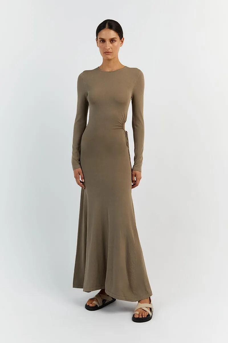 GRACE MOSS CREW CUT OUT MIDI