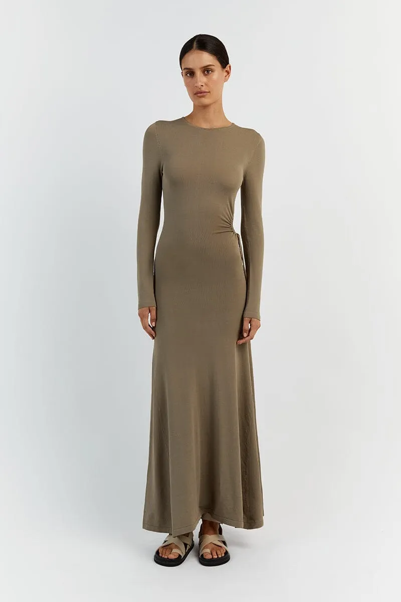 GRACE MOSS CREW CUT OUT MIDI