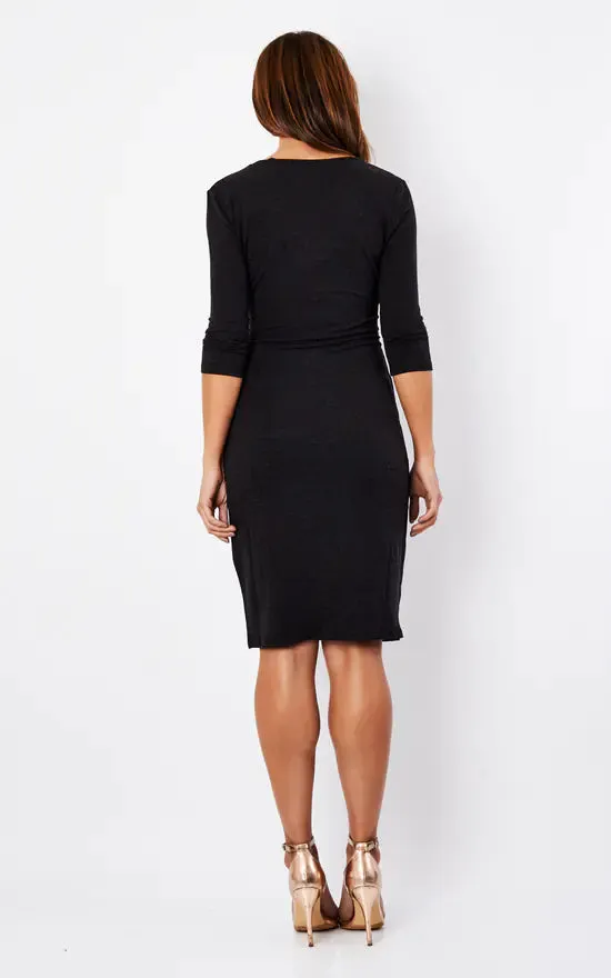 Grey 'Doya' Side Ruched Dress