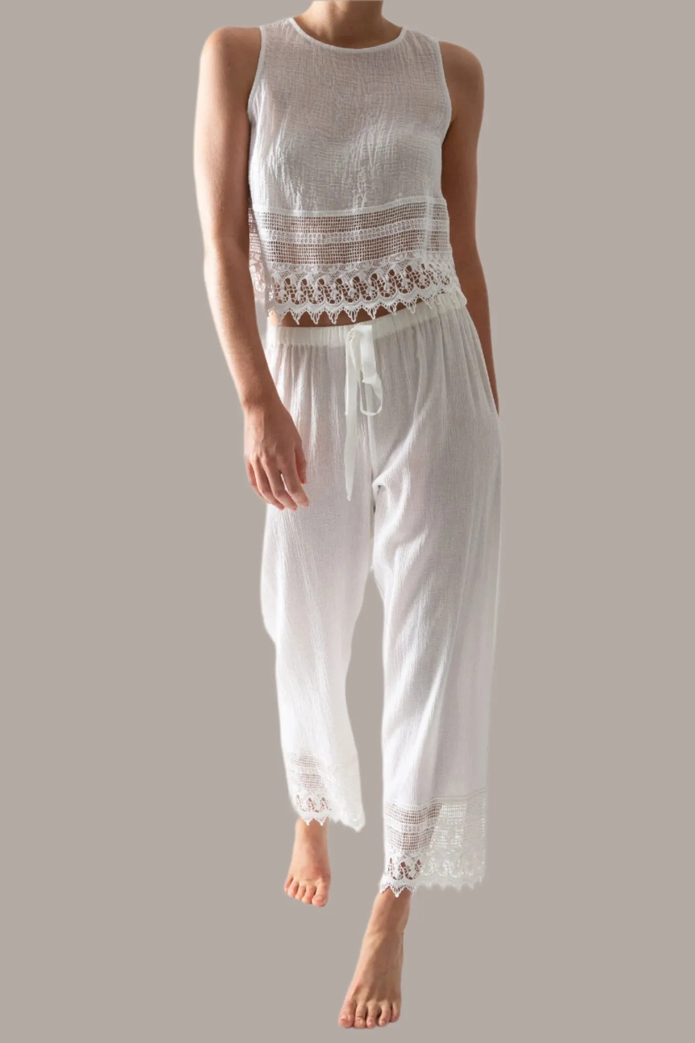 Hailey Cotton Gauze Crop Top