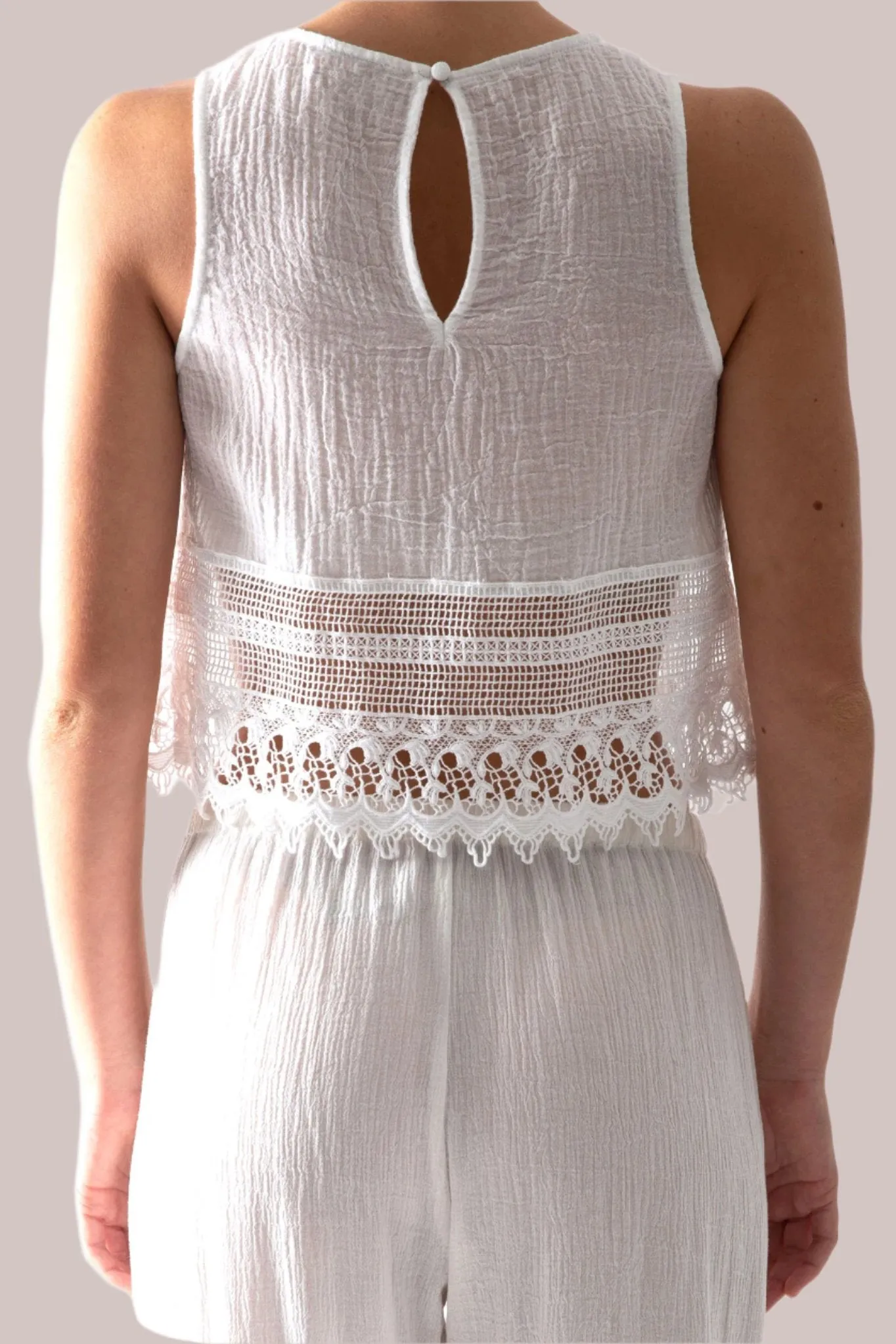 Hailey Cotton Gauze Crop Top