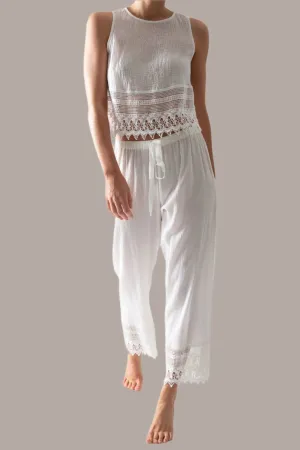 Hailey Cotton Gauze Crop Top
