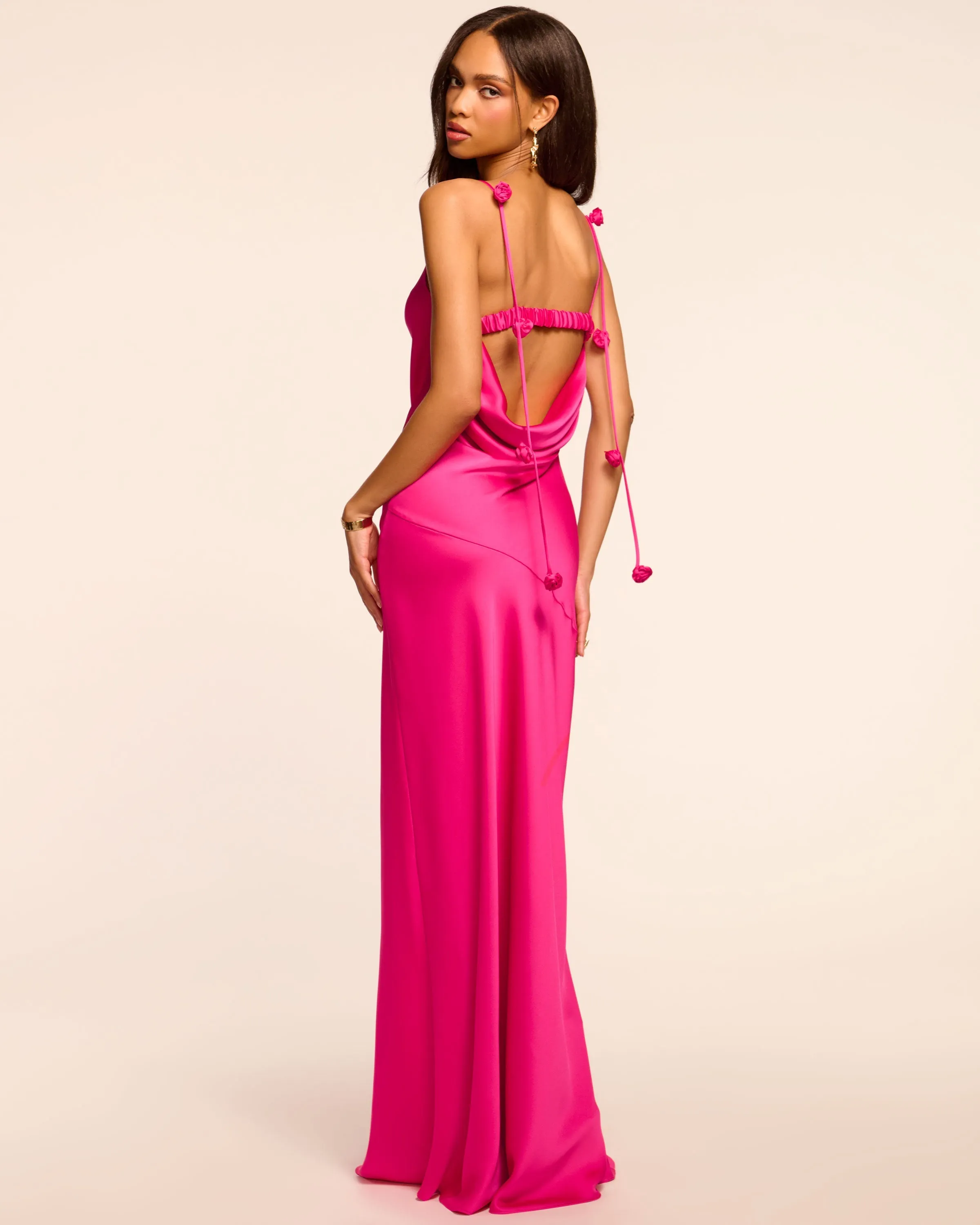 Hansel Cowl Neck Sleeveless Gown