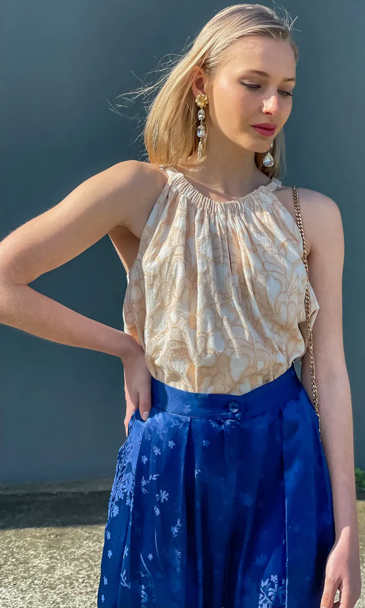 Hoss Copper Embroid Gold Halter