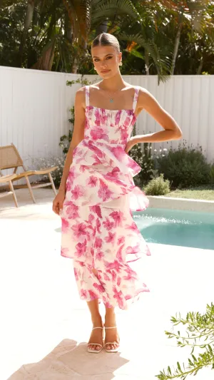 Indi Maxi Dress - Pink Floral