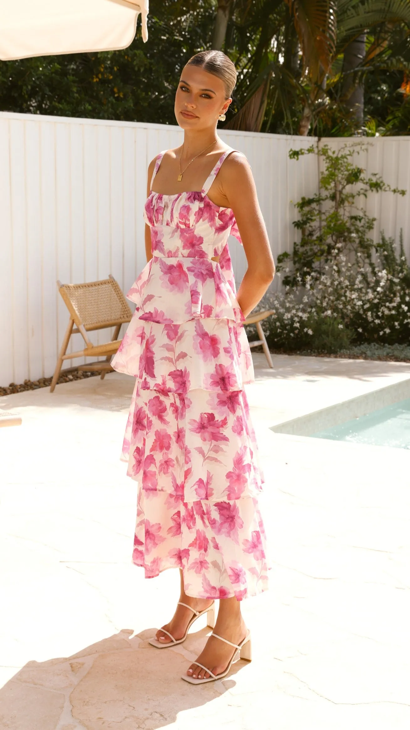 Indi Maxi Dress - Pink Floral