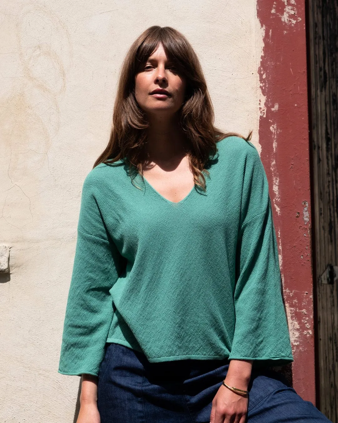 Jody Women's Cotton Relaxed Jumper | Mint