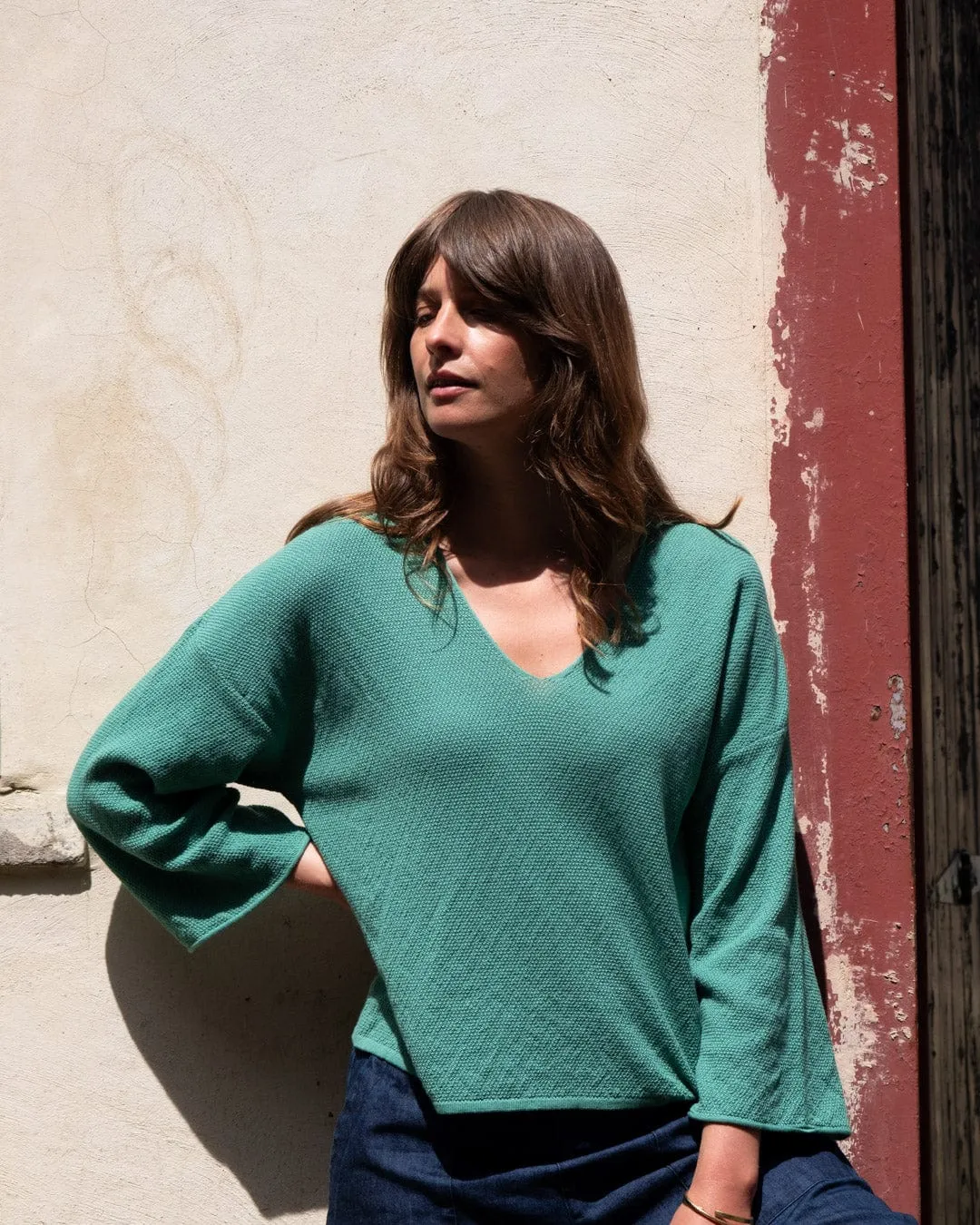 Jody Women's Cotton Relaxed Jumper | Mint