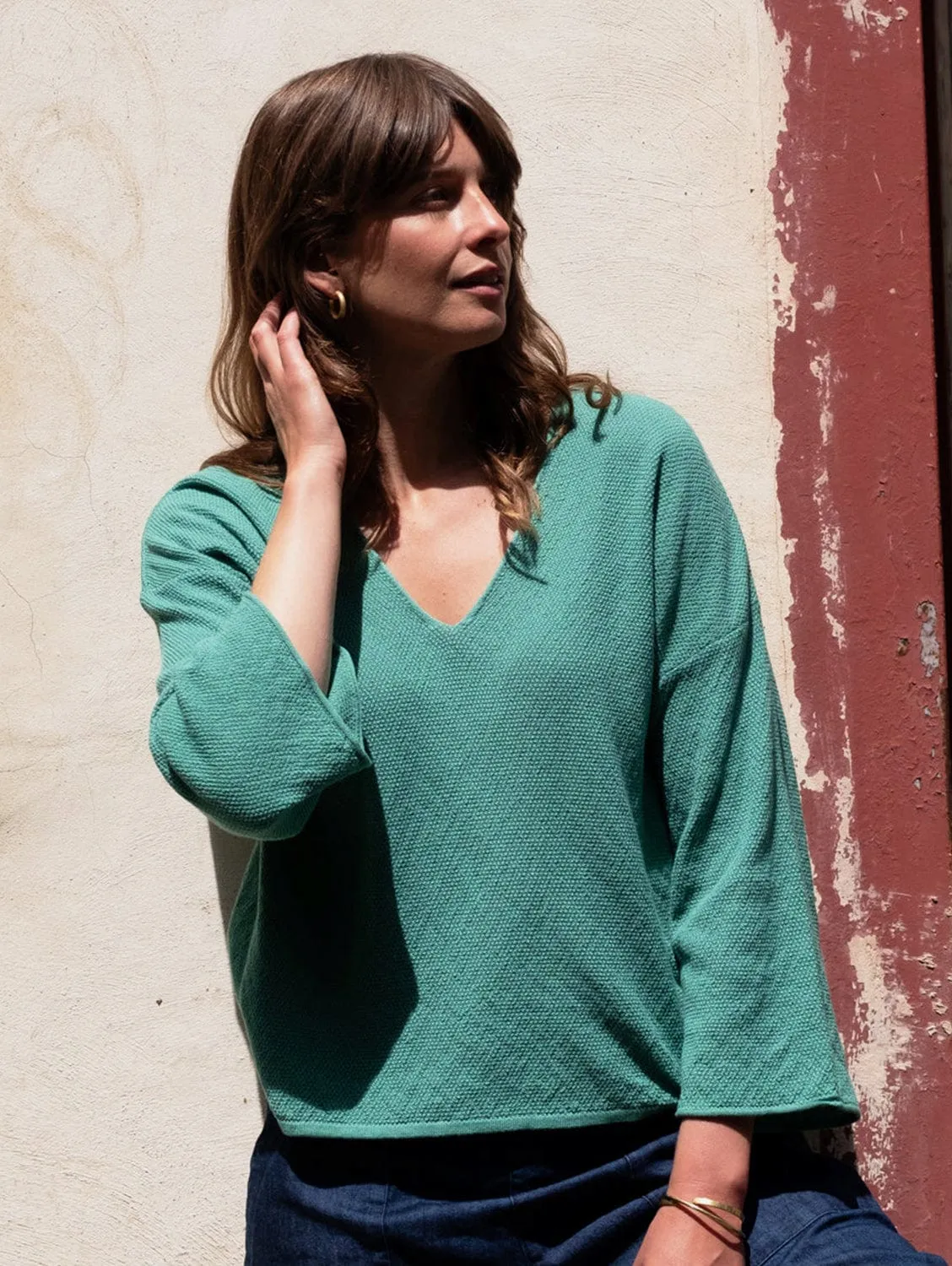 Jody Women's Cotton Relaxed Jumper | Mint