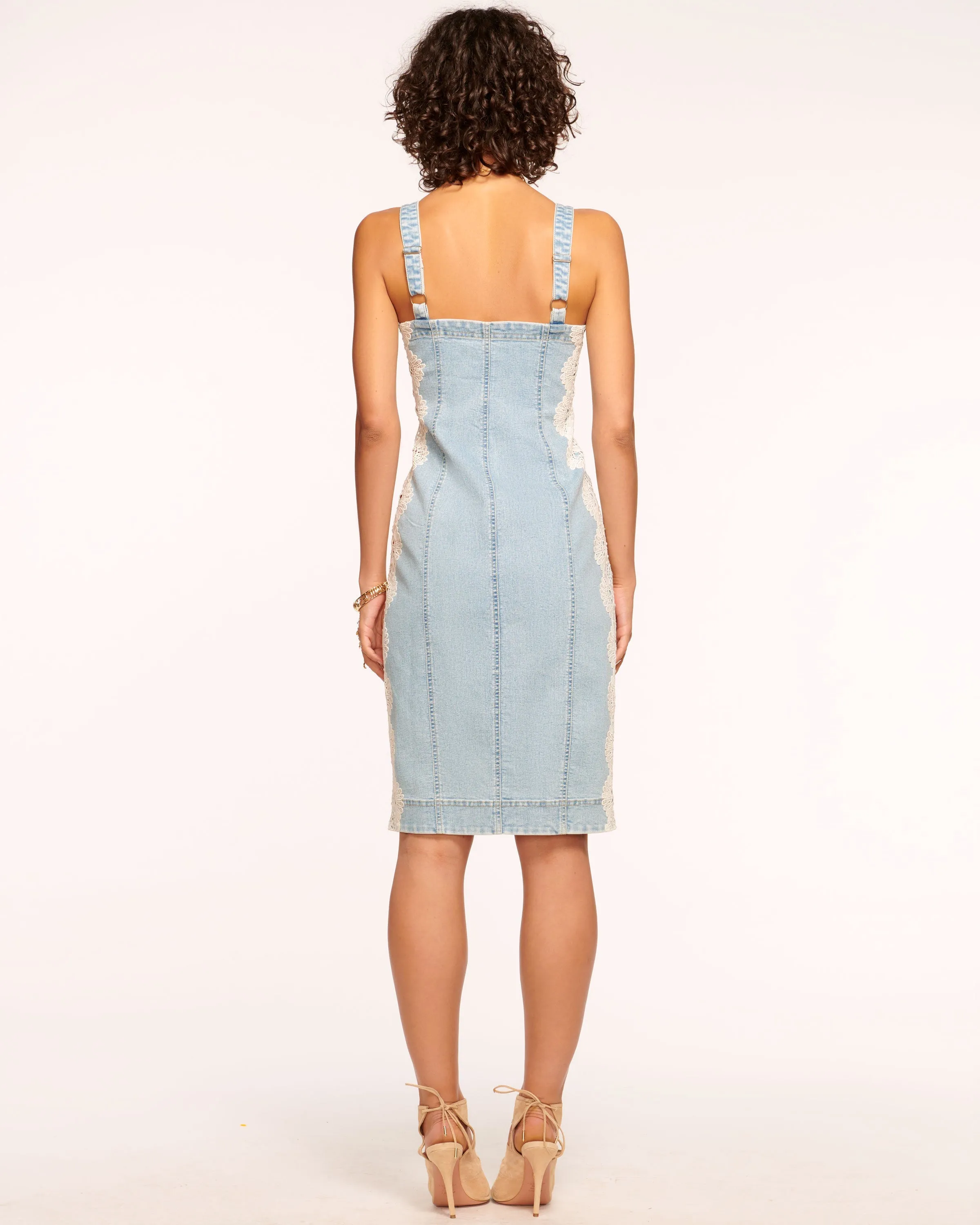 Kathryn Lace Denim Dress