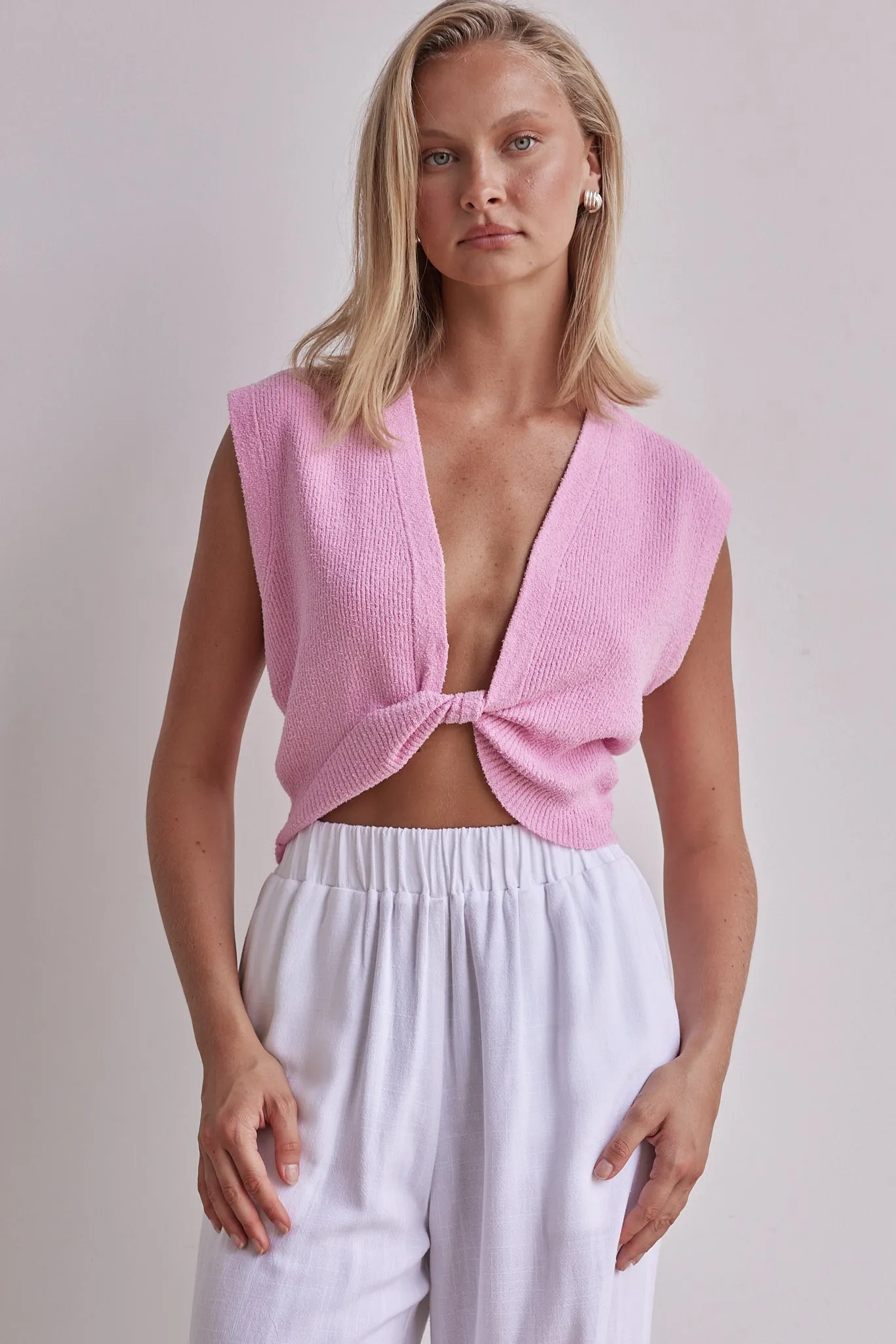 Khloe Knit Top (Pink)