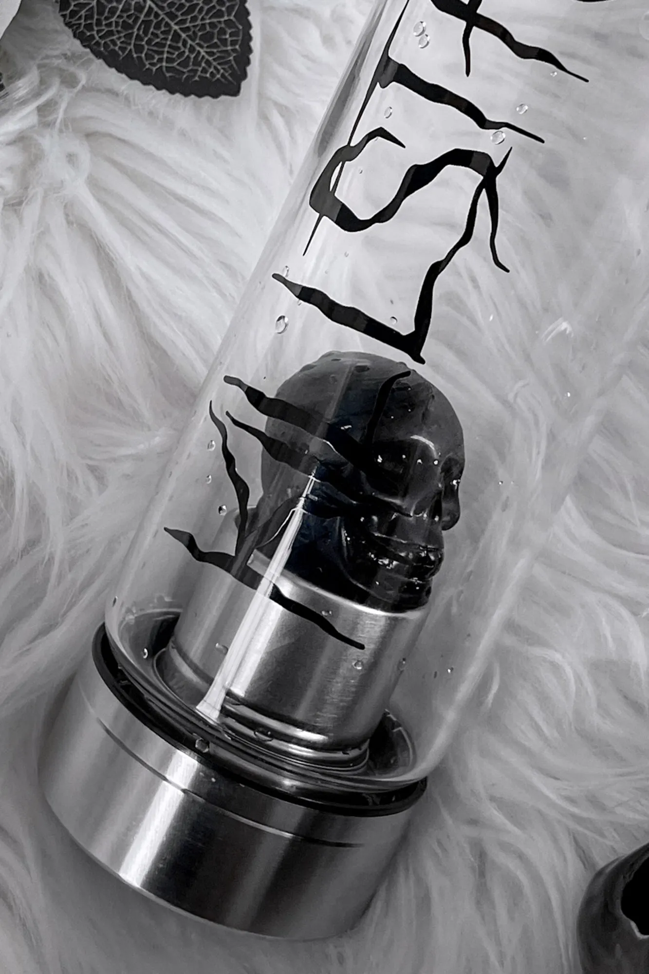 Killstar Crystal Glass Water Bottle