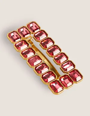Large Jewel Hair Slide-Pink