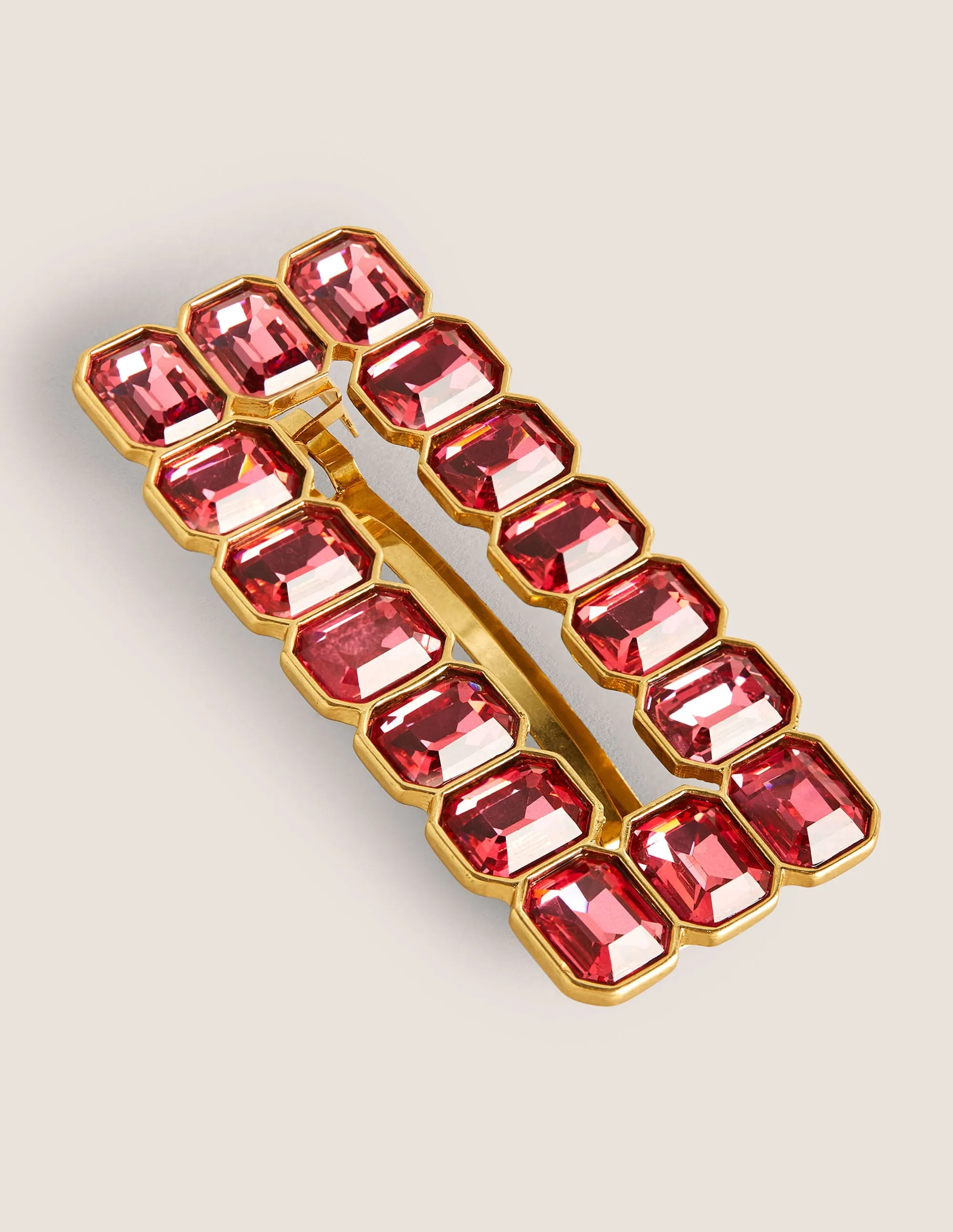 Large Jewel Hair Slide-Pink