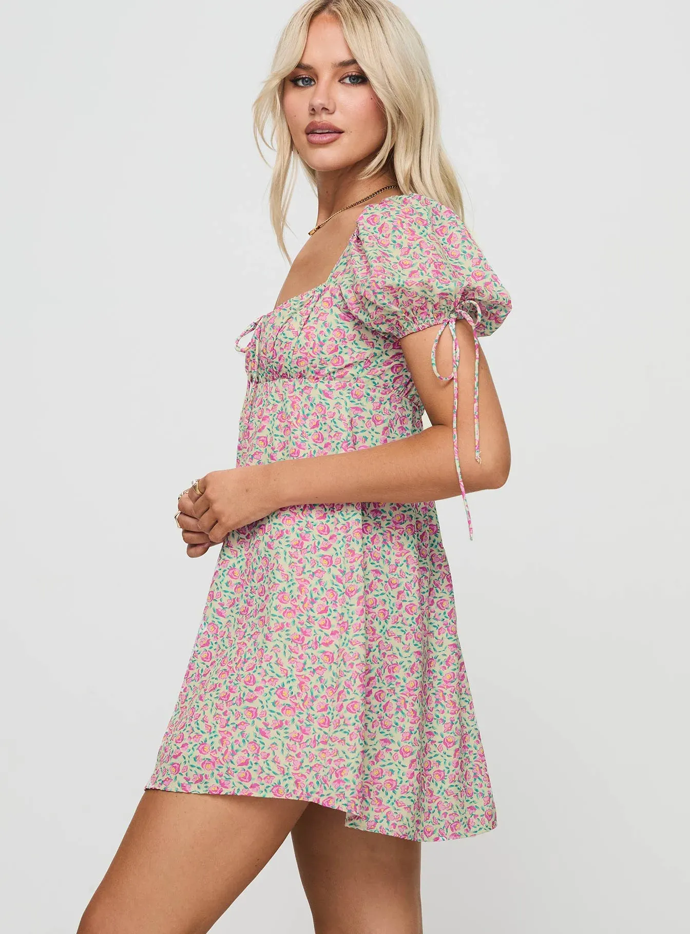Larsson Mini Dress Pink Floral