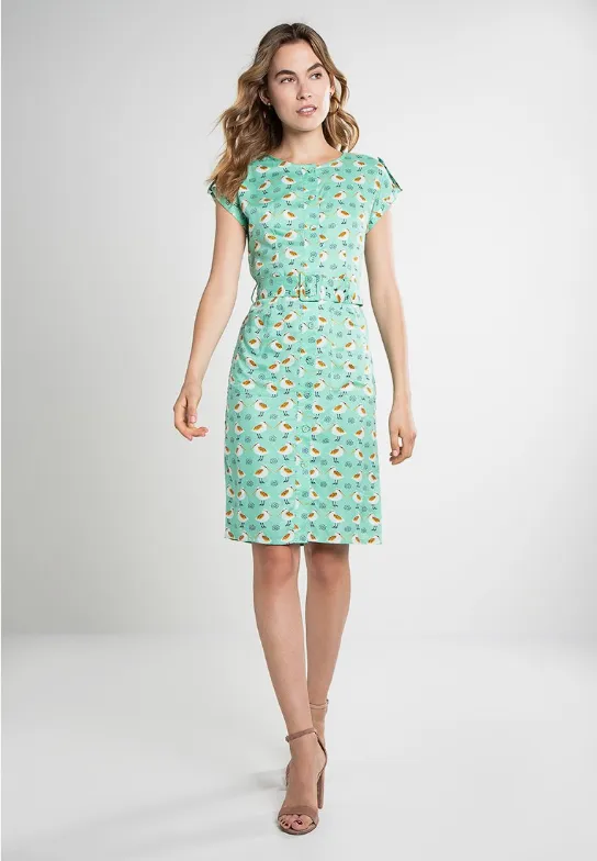 Lavinia Button Down Dress Mint