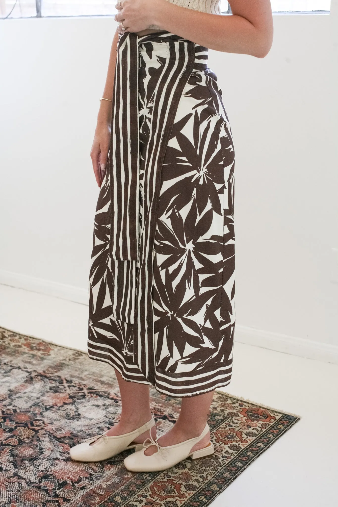 Layla Linen Wrap Skirt