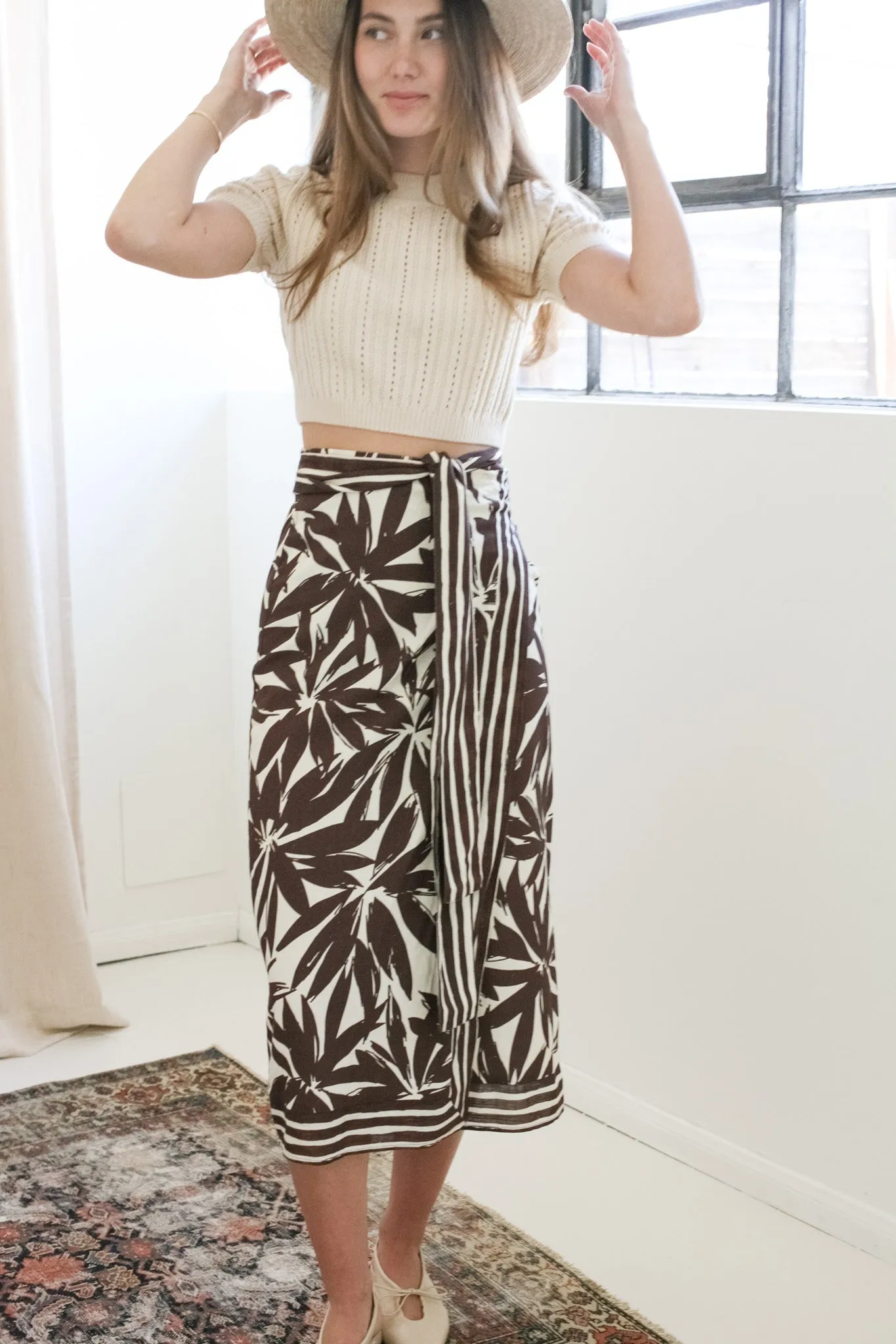 Layla Linen Wrap Skirt