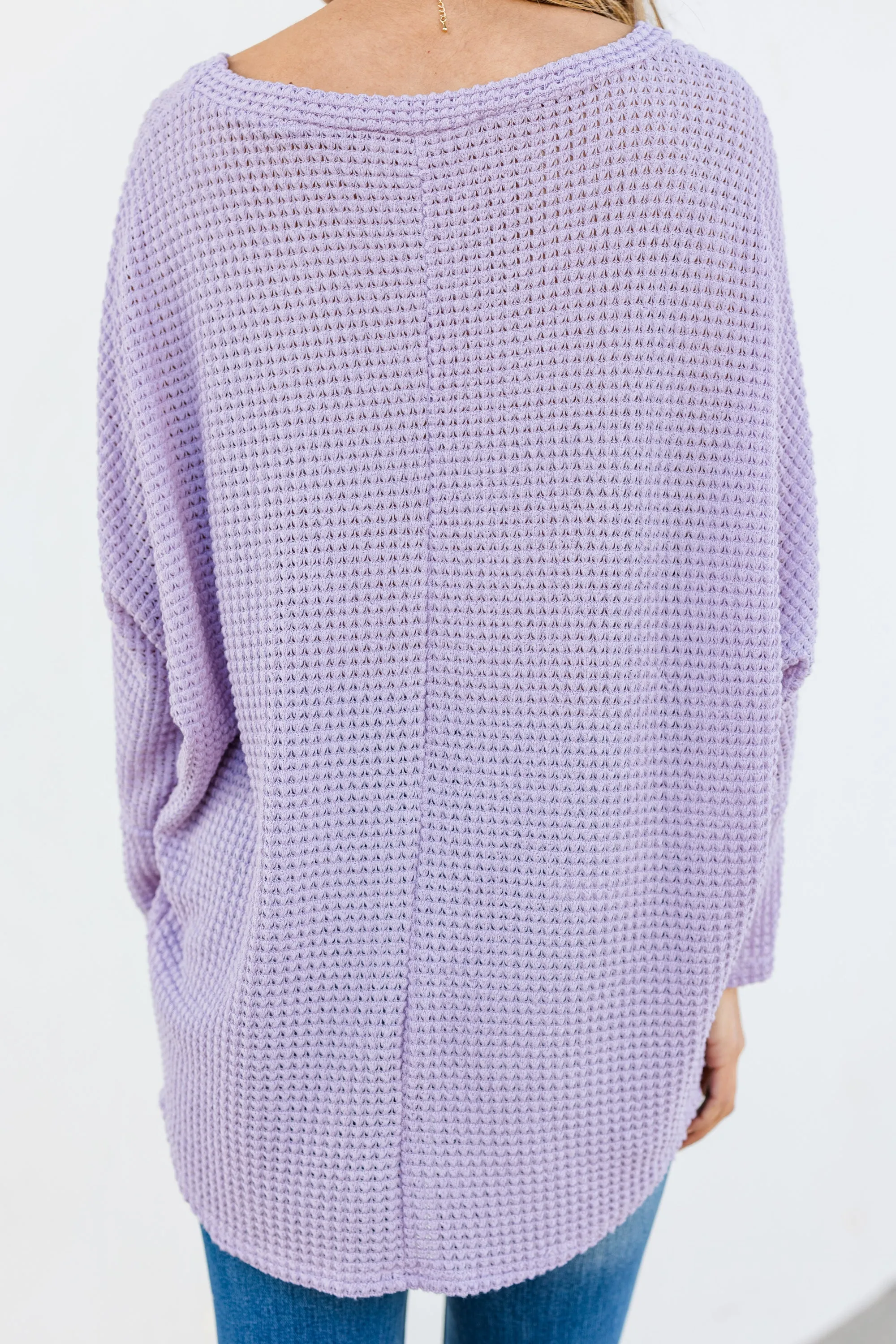 Looking For You Lavender Purple Waffle Top