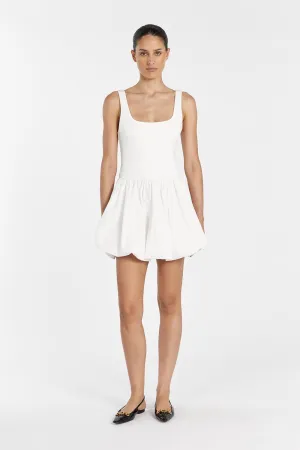 LULA WHITE BUBBLE MINI DRESS