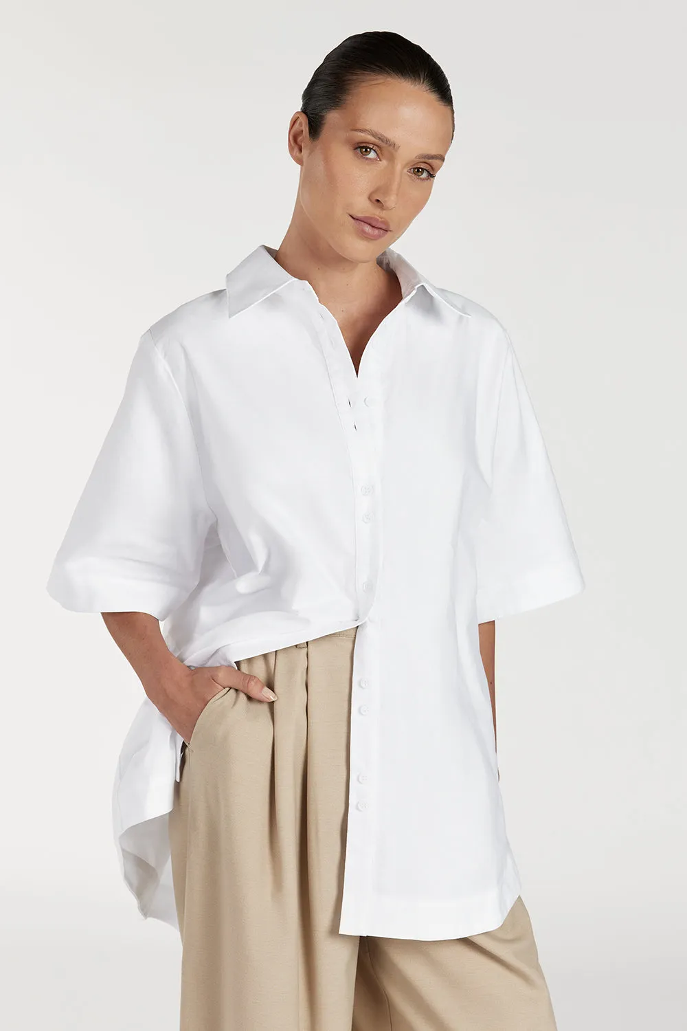 MABEL WHITE COTTON SHIRT