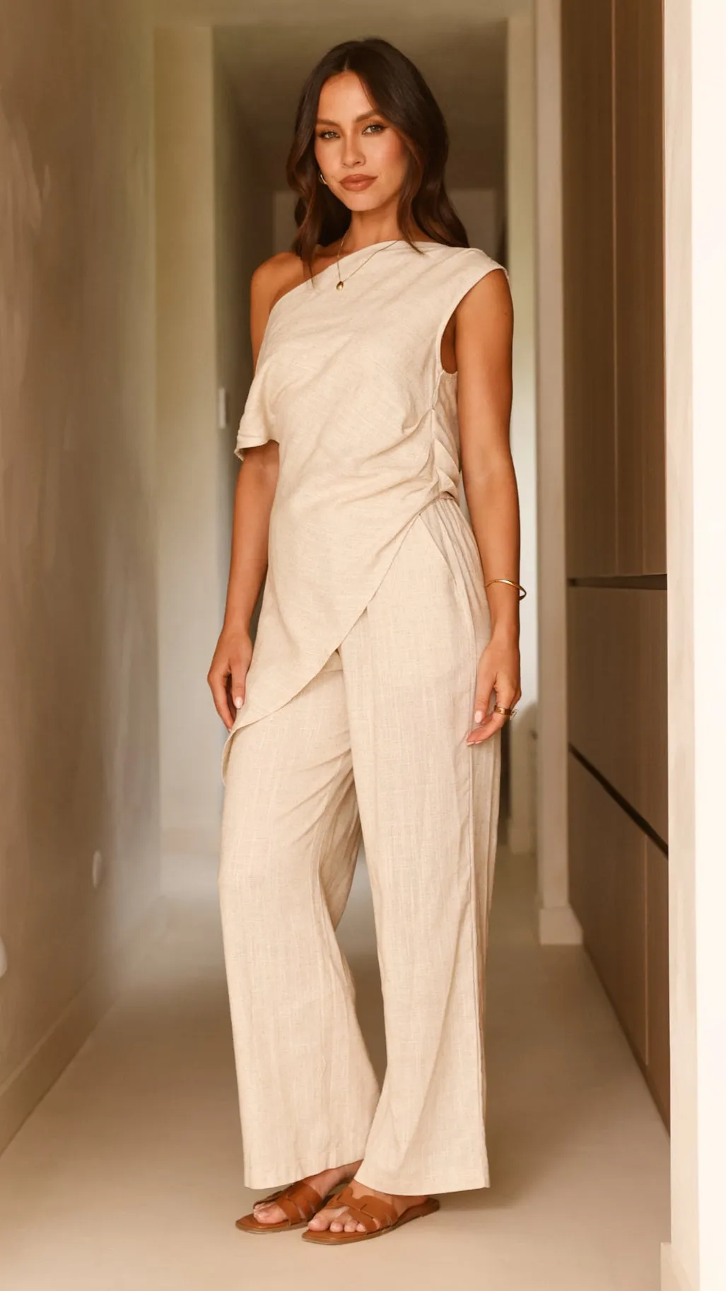 Malena Tunic Top - Beige