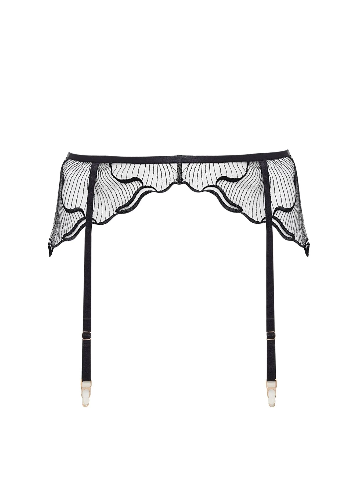 Marabel Suspender (Black/Sheer)