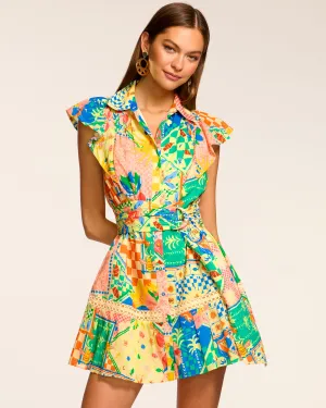 Marceline Printed Cotton Mini Dress