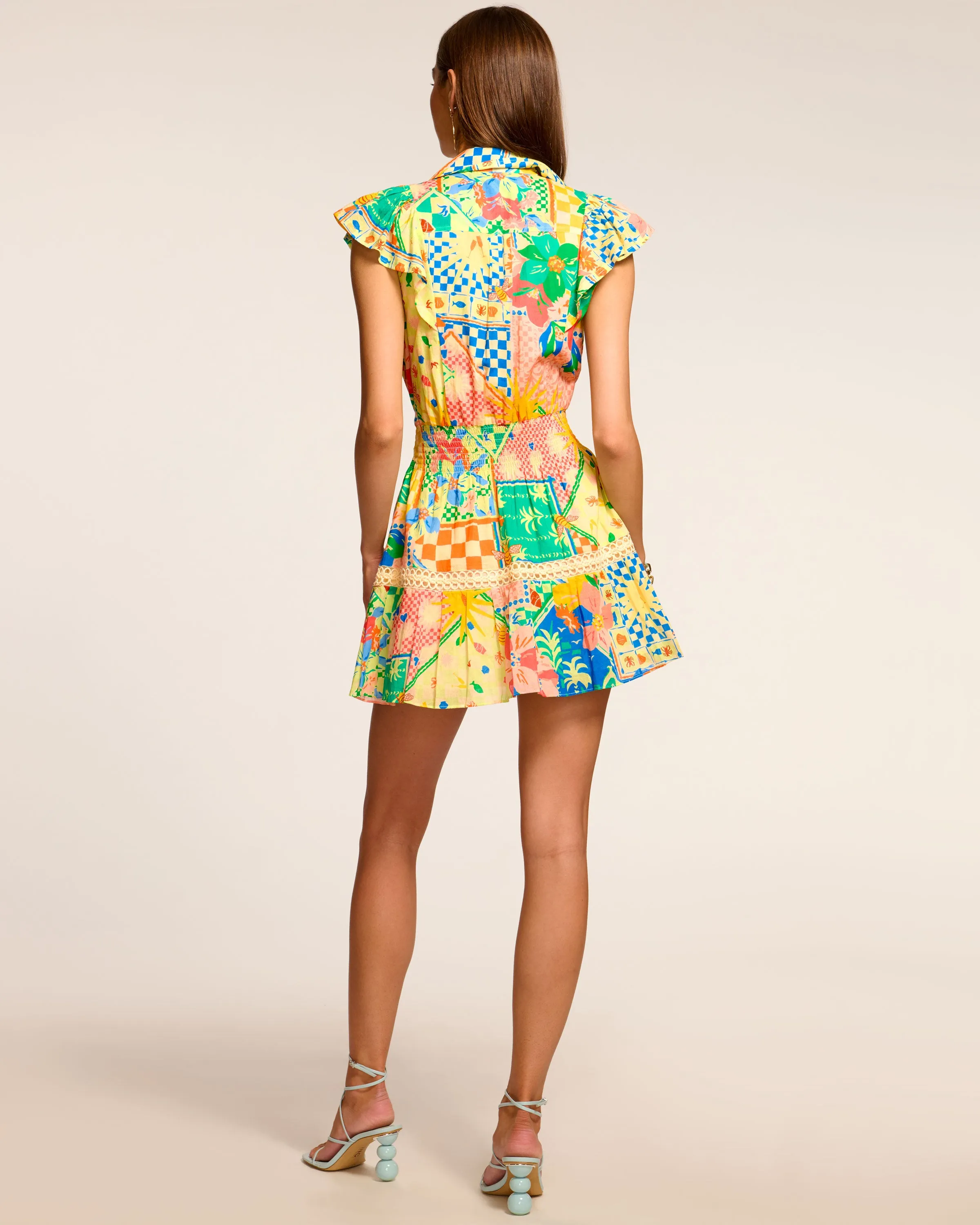 Marceline Printed Cotton Mini Dress