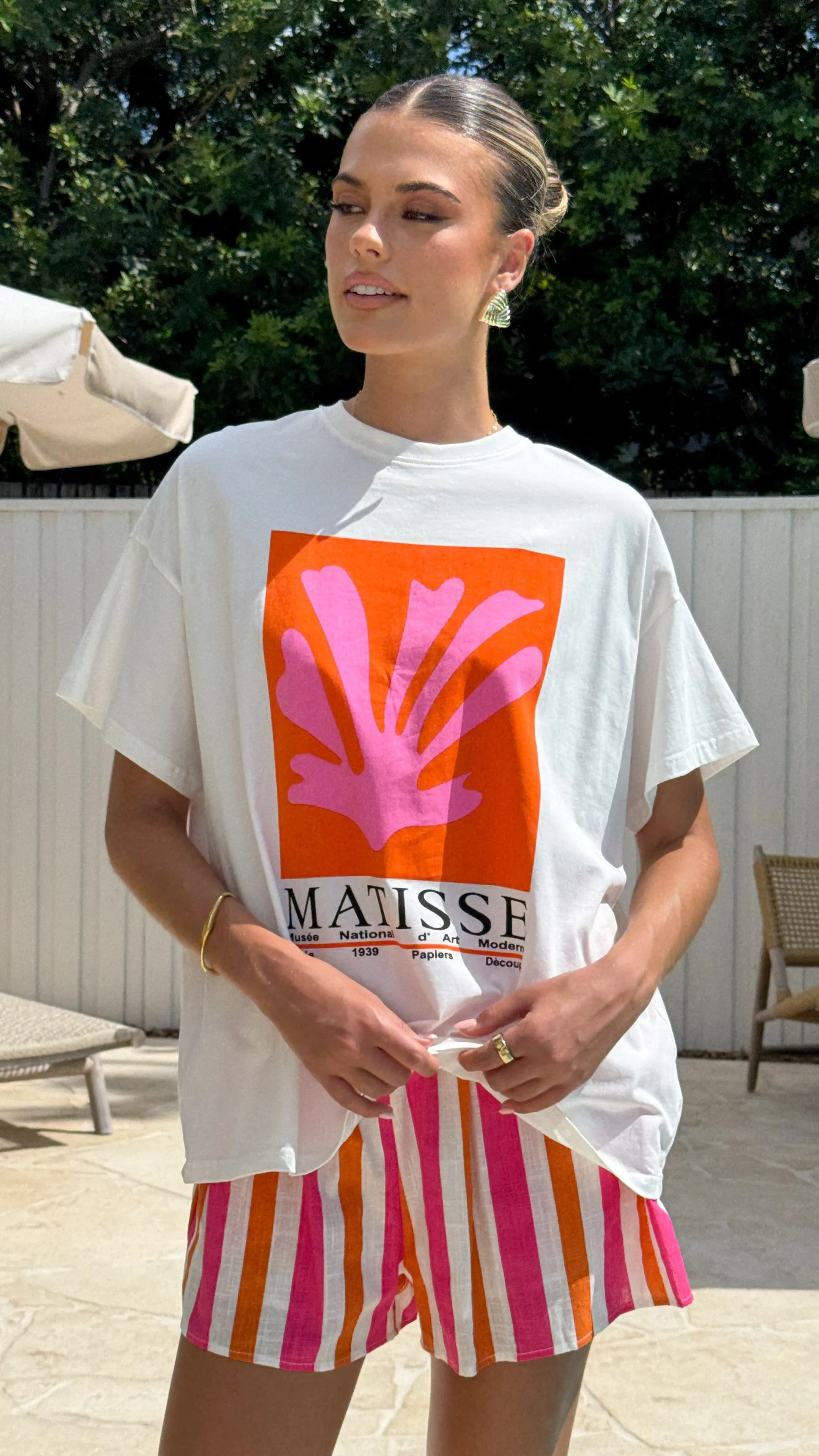 Matisse Top and Shorts Set - Pink/Orange