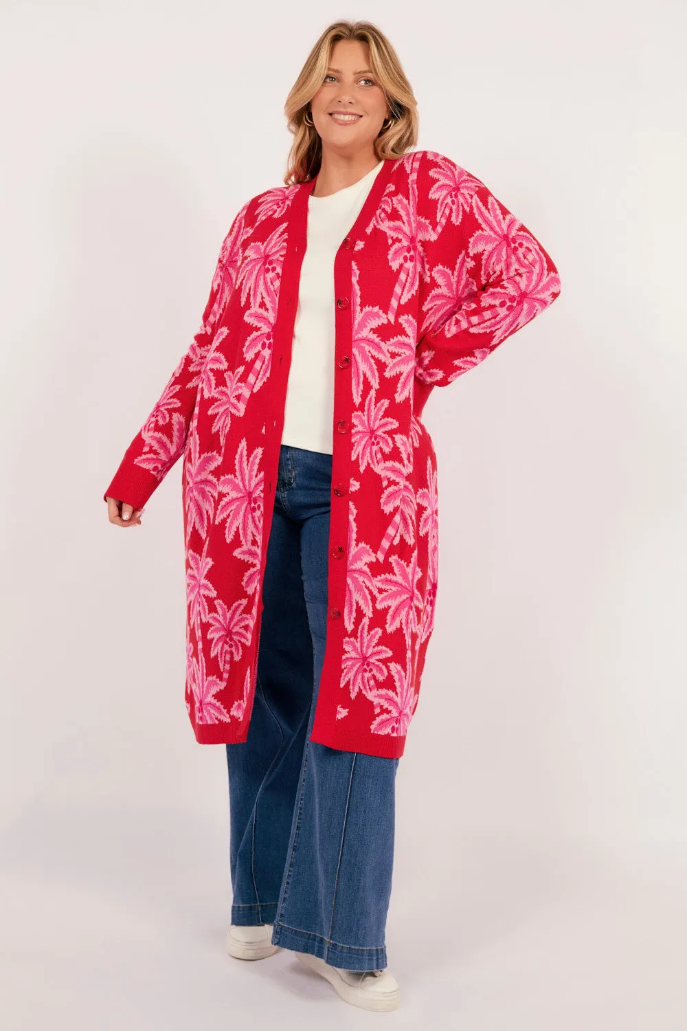 Miami Cardigan Dress in Pink