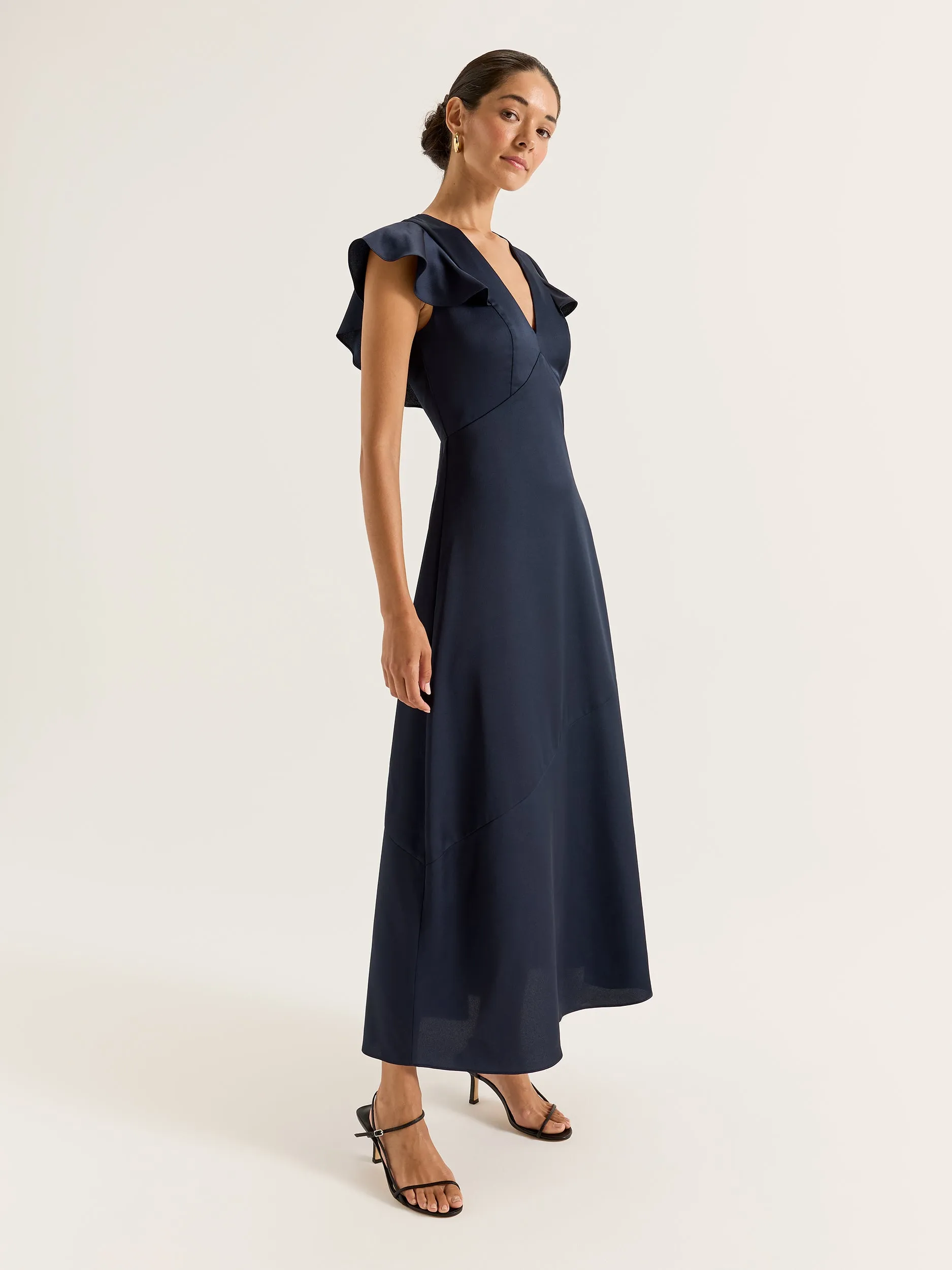 Montreal Flounce Sleeve Dress