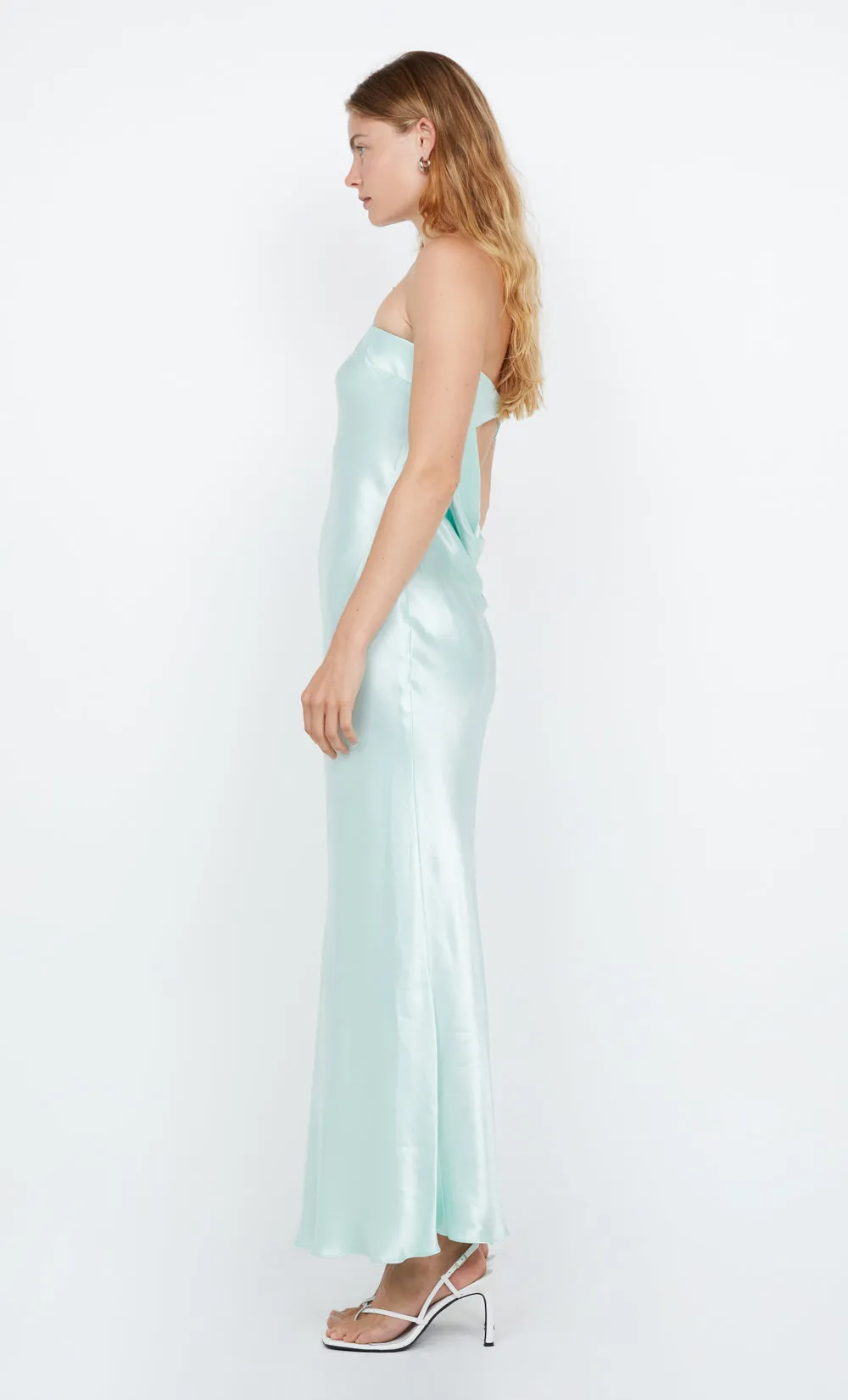MOON DANCE STRAPLESS DRESS - MINT