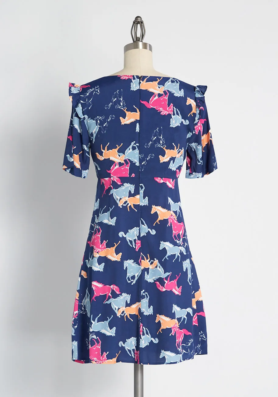 Neon Stampede Mini Dress