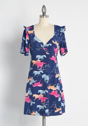 Neon Stampede Mini Dress