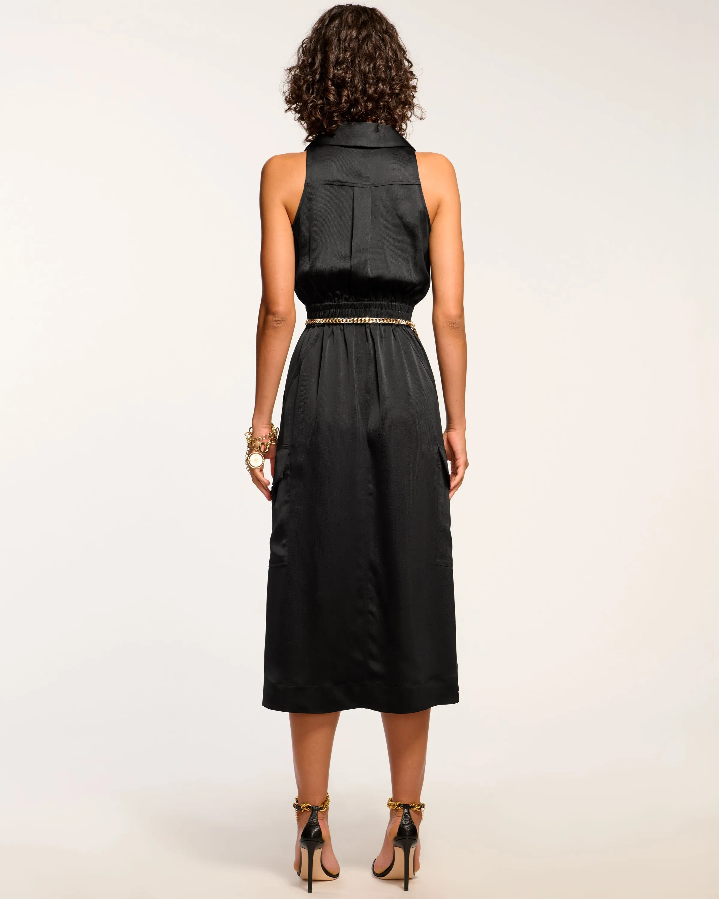 Nikia V-Neck Midi Dress
