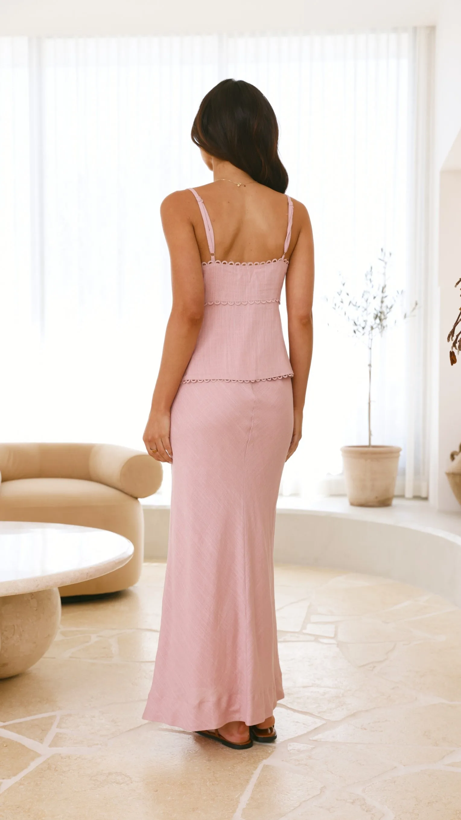 Nila Maxi Skirt - Blush