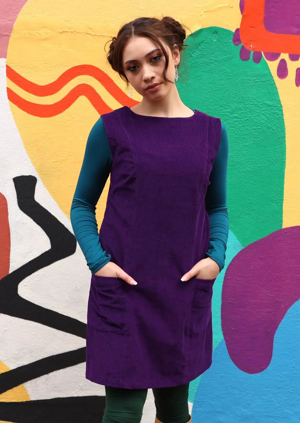 Polly Pocket Corduroy Tunic Parachute Purple