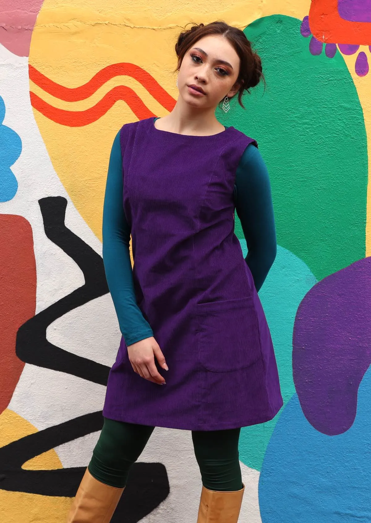 Polly Pocket Corduroy Tunic Parachute Purple