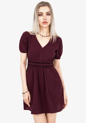 Poultice Embroidered Cotton Mini Dress