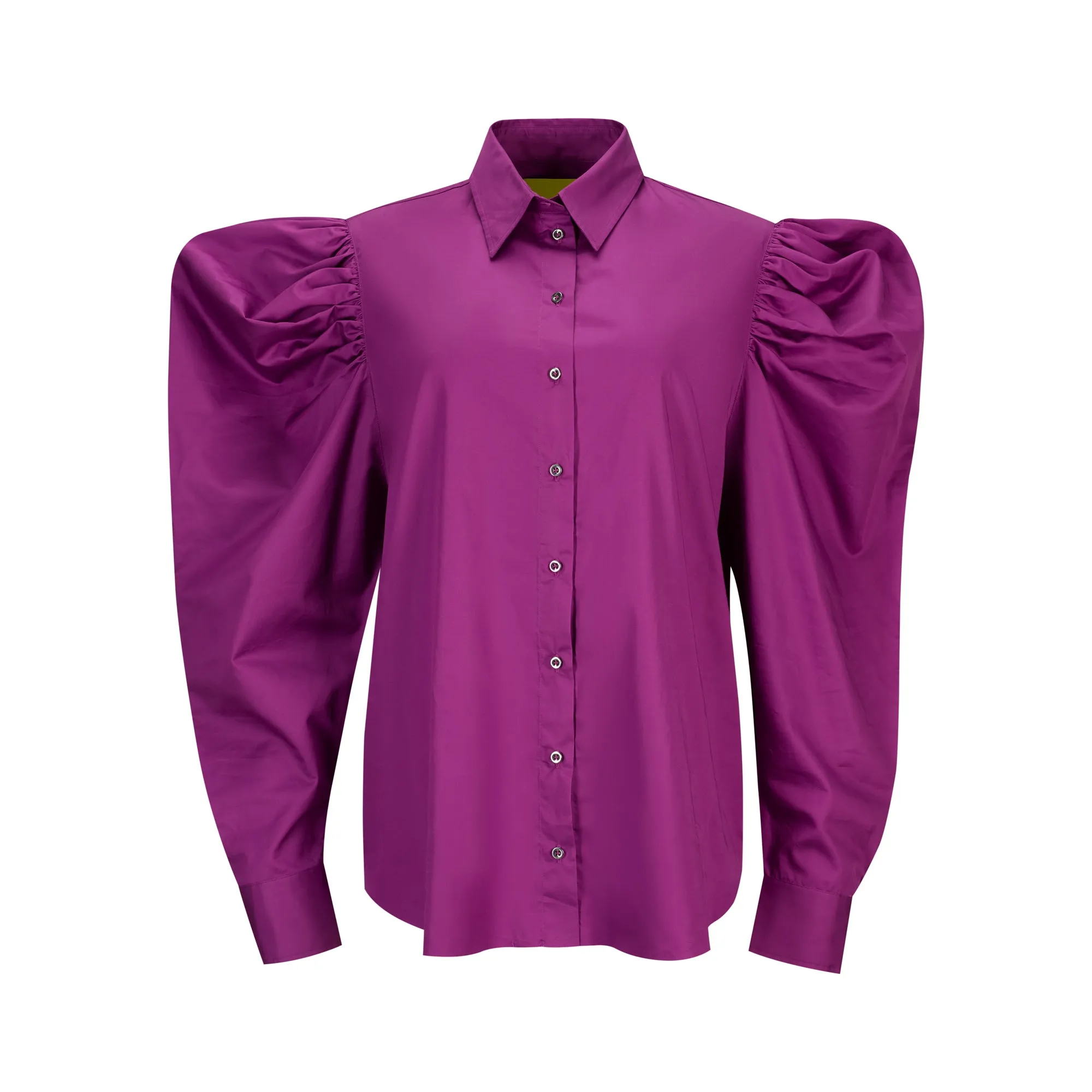 PURPLE BALLOON SLEEVE SHIRT