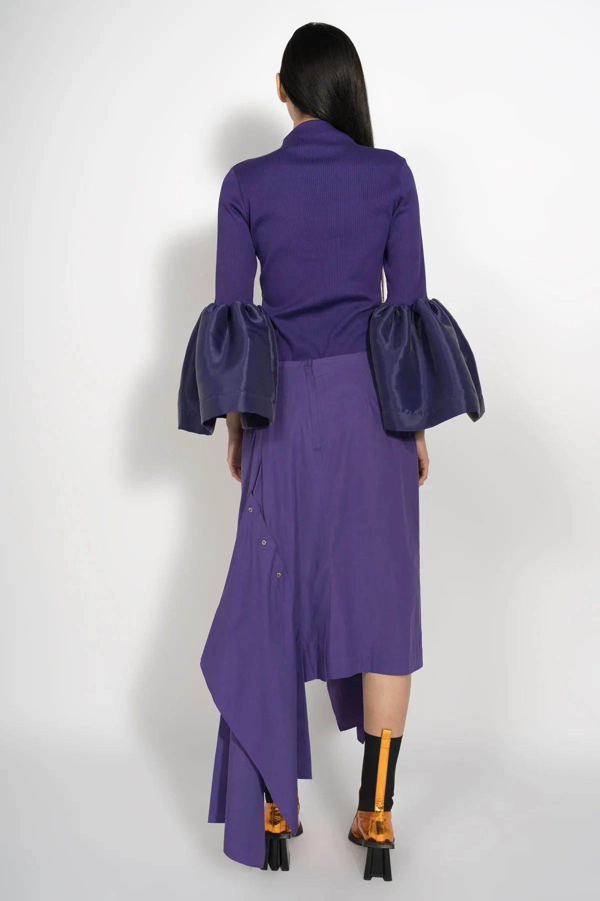 PURPLE DECONSTRUCTED SKIRT