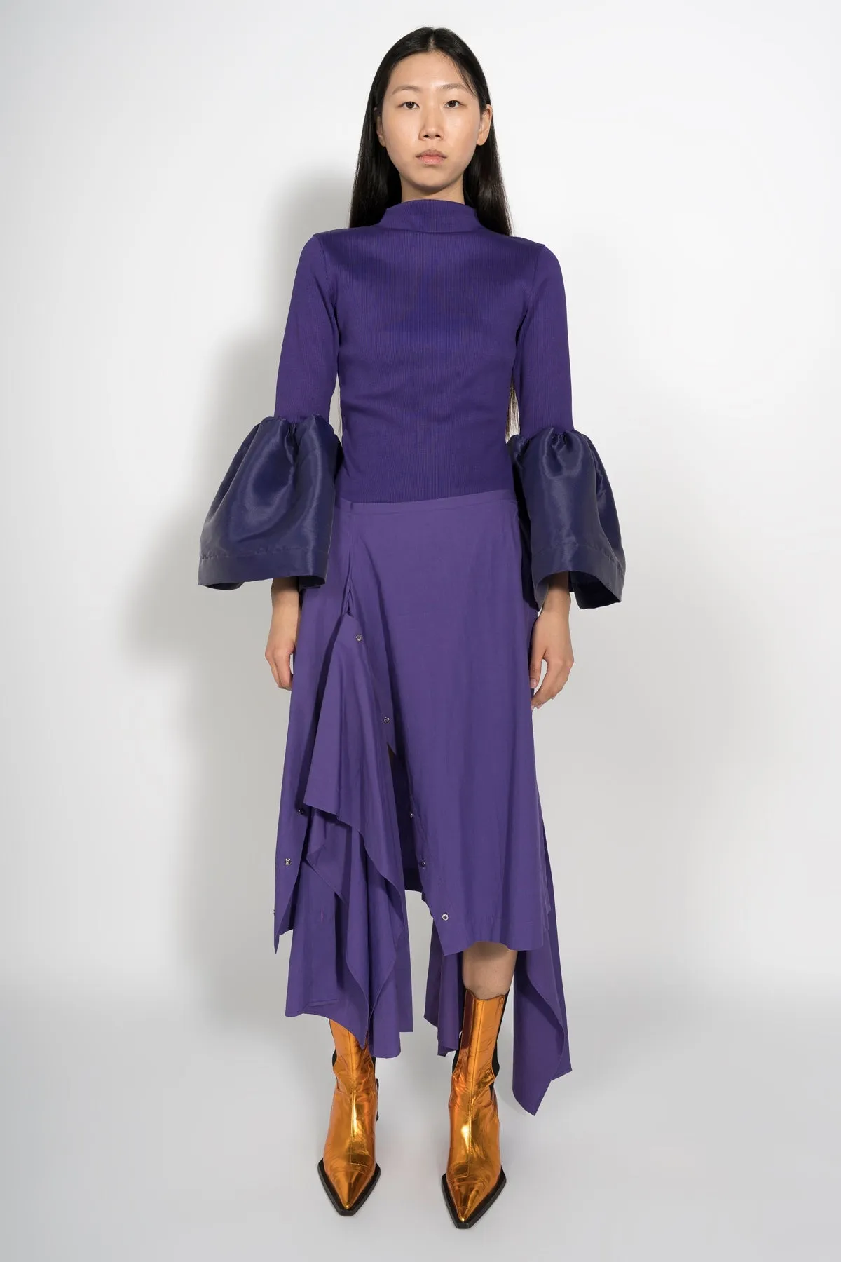 PURPLE DECONSTRUCTED SKIRT