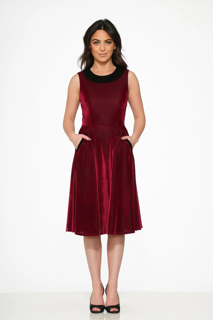 Purple Kurtroy with Black Collor Swing Dress