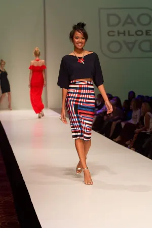Red. Blue and Black Emme Skirt