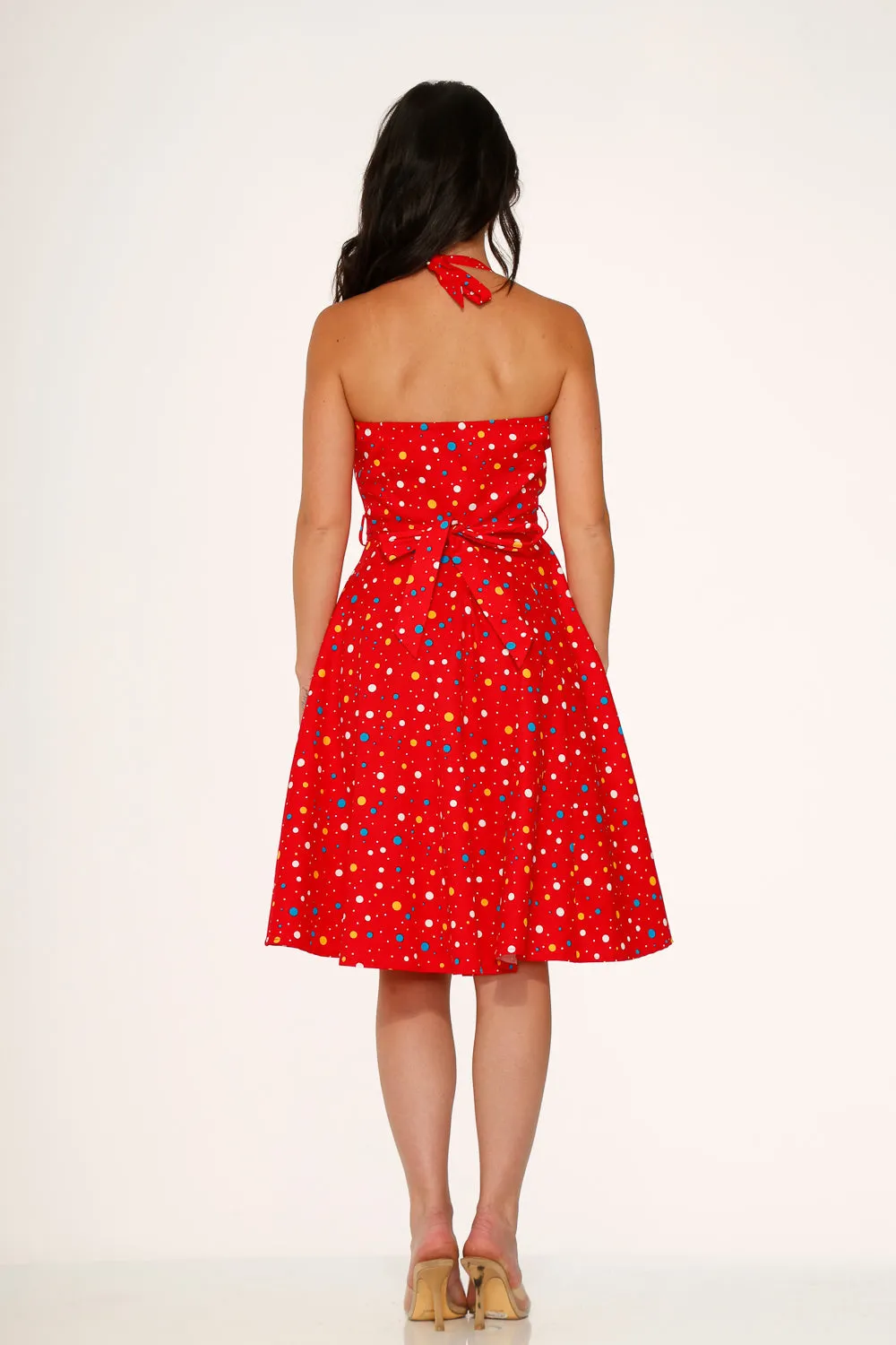 Red Candy Halter Swing Dress