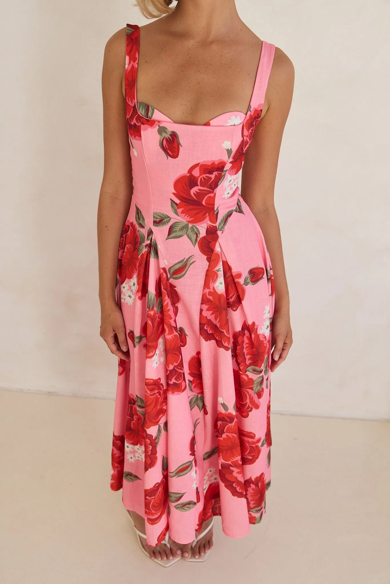 Renata Midi Dress (Pink)