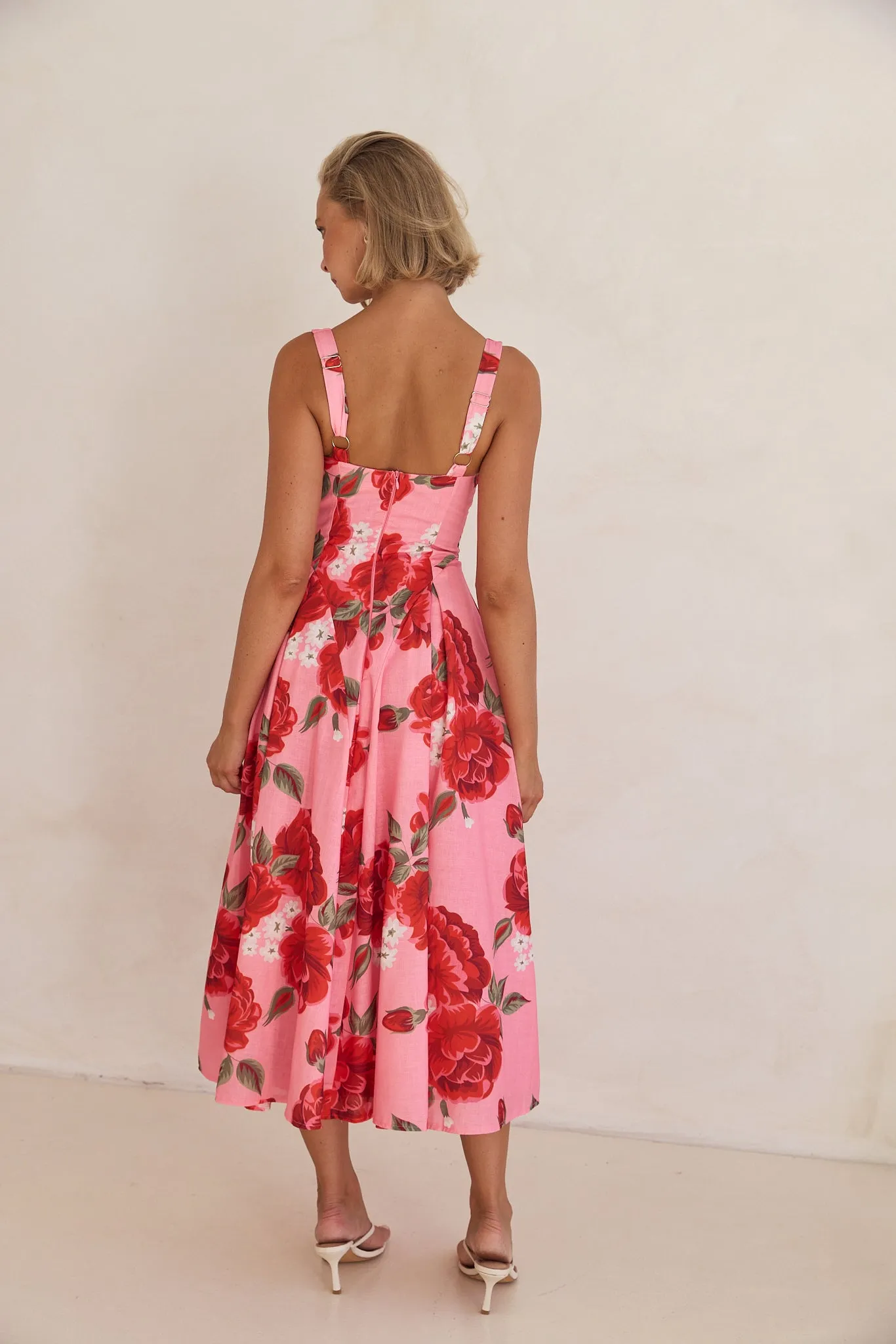 Renata Midi Dress (Pink)