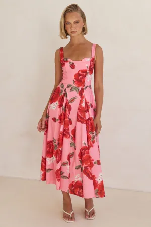 Renata Midi Dress (Pink)